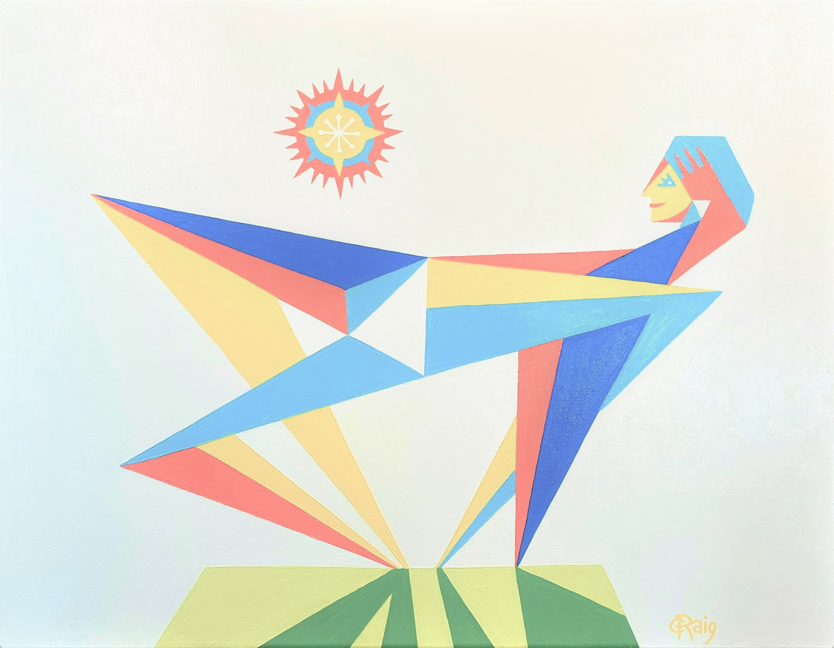 Painting: MORNING YOGA, 46 by 59 inches